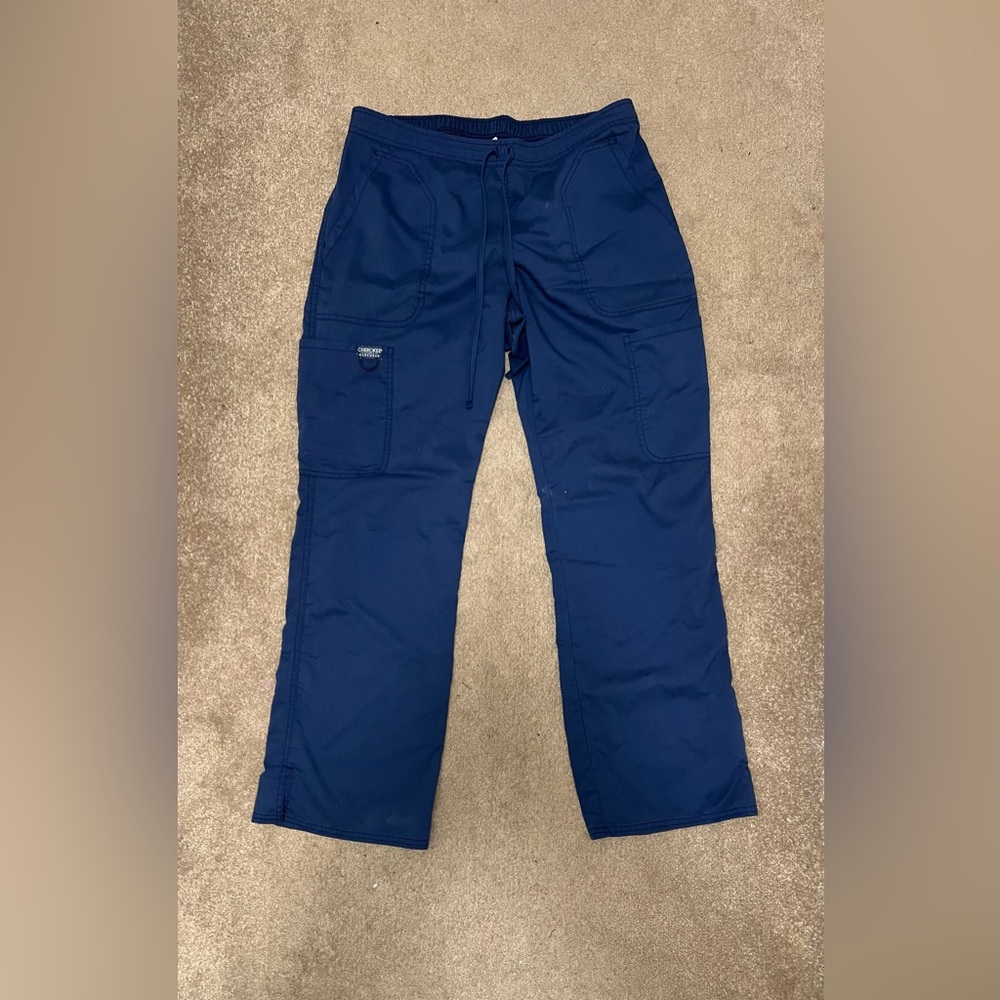 Cherokee Workwear Women's Straight Leg Navy Blue Scrub Pants (Size Medium)
